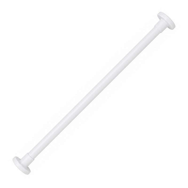 White adjustable rod for Japanese noren with round end caps displayed on white background