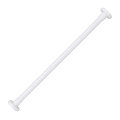 White adjustable rod for Japanese noren with round end caps displayed on white background